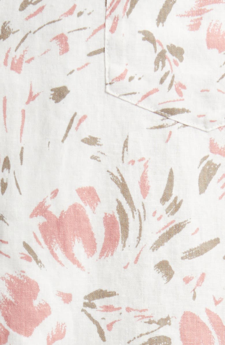 Rails Dresden Regular Fit Floral Short Sleeve Linen Blend Camp Shirt, Alternate, color,