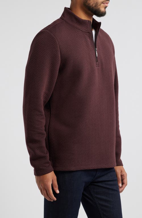 Robert Barakett Inman Half Zip Pullover Sweatshirt In Red