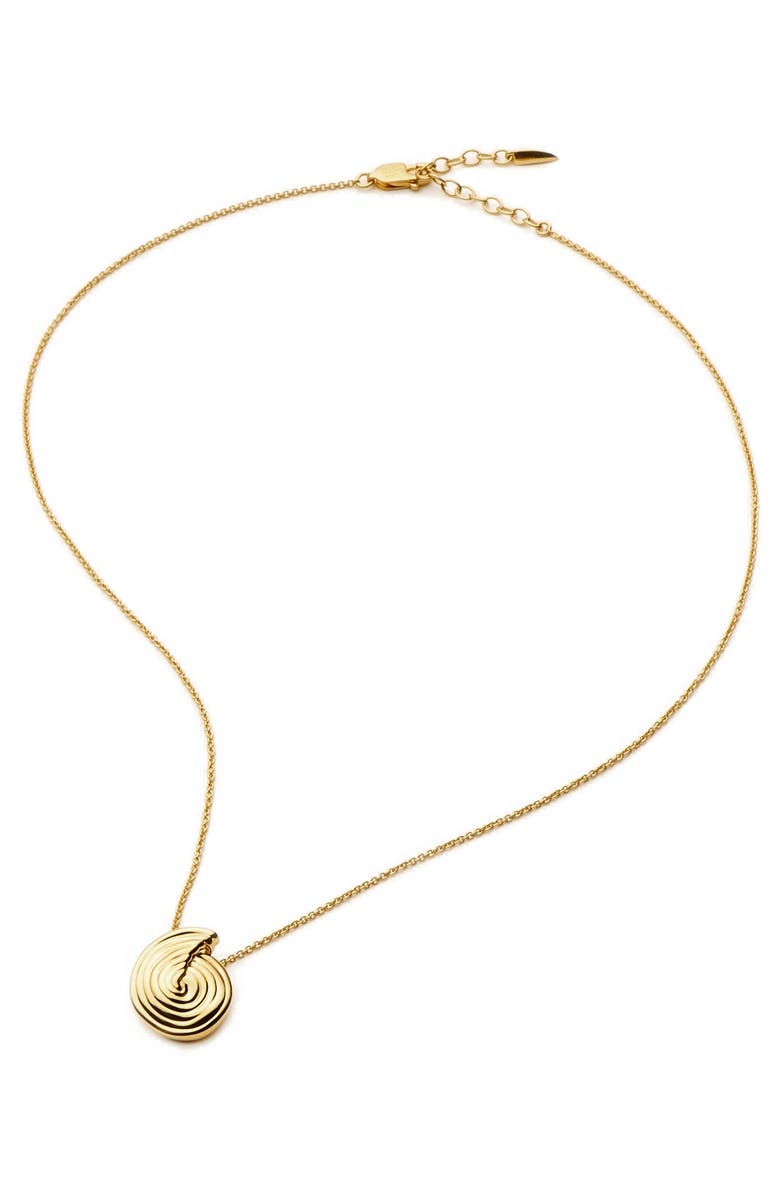 Missoma Mini Spiral Pendant Necklace, Alternate, color, Gold