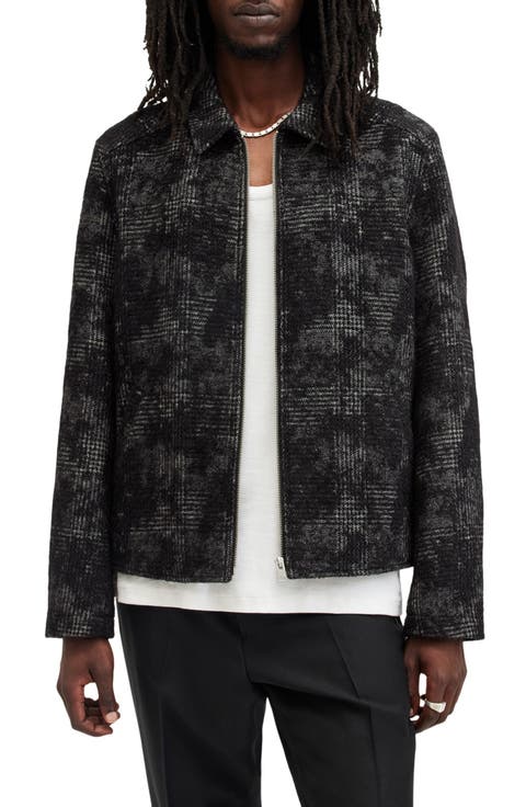 Keller Plaid Textured Zip-Up Jacket