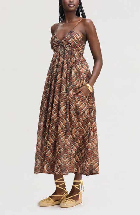 Print Sleeveless Maxi Dress