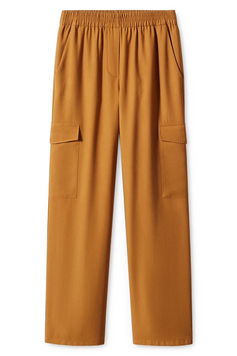 Flowy Cargo Pants, Alternate, color, OCHRE