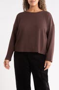 Eileen Fisher Organic Cotton & Tencel Lyocell Box Top