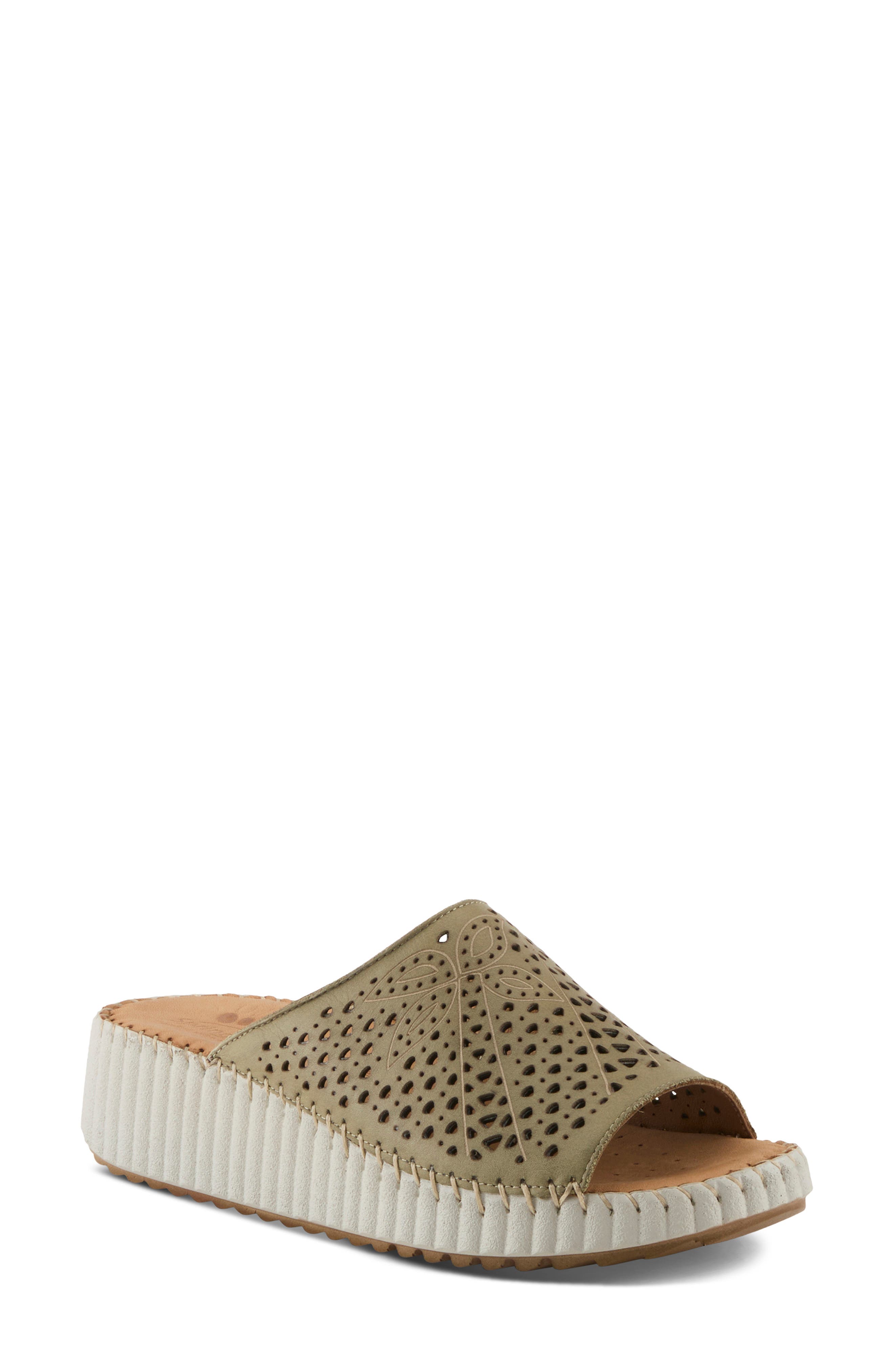 Spring Step Rhydian Wedge Sandal, Main, color, Sage Green