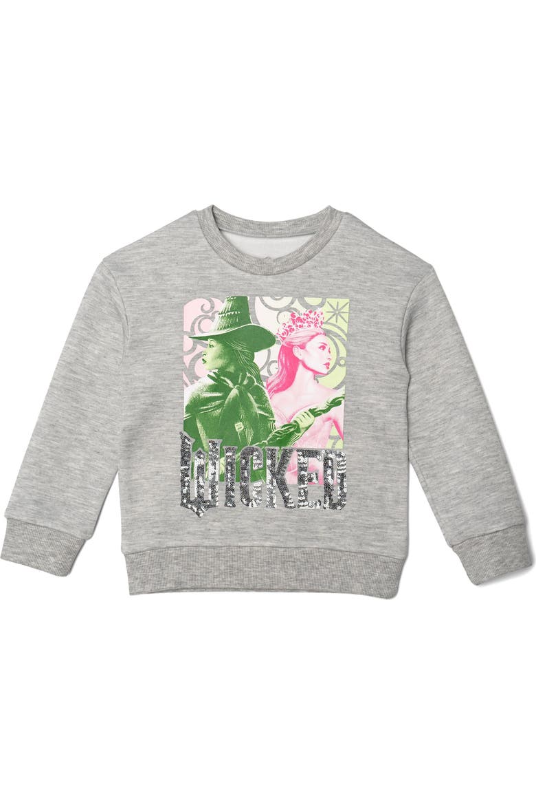 Loungewear 2-Piece Sweatshirt and Pants Set, Alternate, color, Grey Elphaba Glinda
