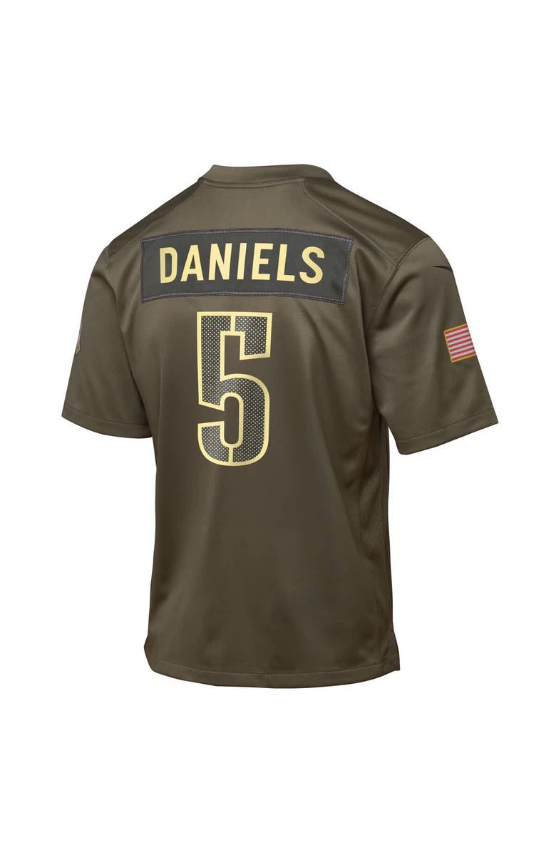 Nike Youth Nike Jayden Daniels Olive Washington Commanders 2025 Salute to Service Game Jersey, Alternate, color, Olive