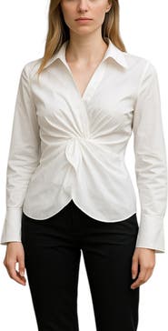 Bishop + Young Spencer Twist Front Blouse