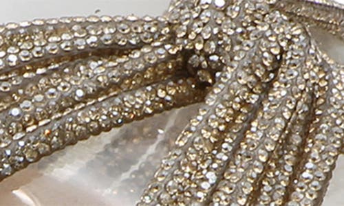 Adrienne Vittadini Proove Embellished Slide Sandal In Clear Gold