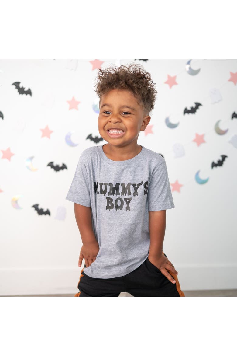 Mummy's Boy Halloween Short Sleeve T-Shirt, Alternate, color, Heather Grey