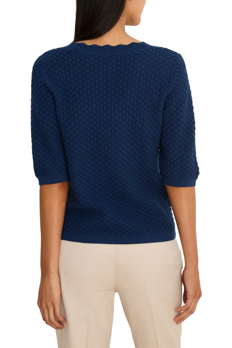 Scallop Textured Sweater, Alternate, color, RICH INDIGO