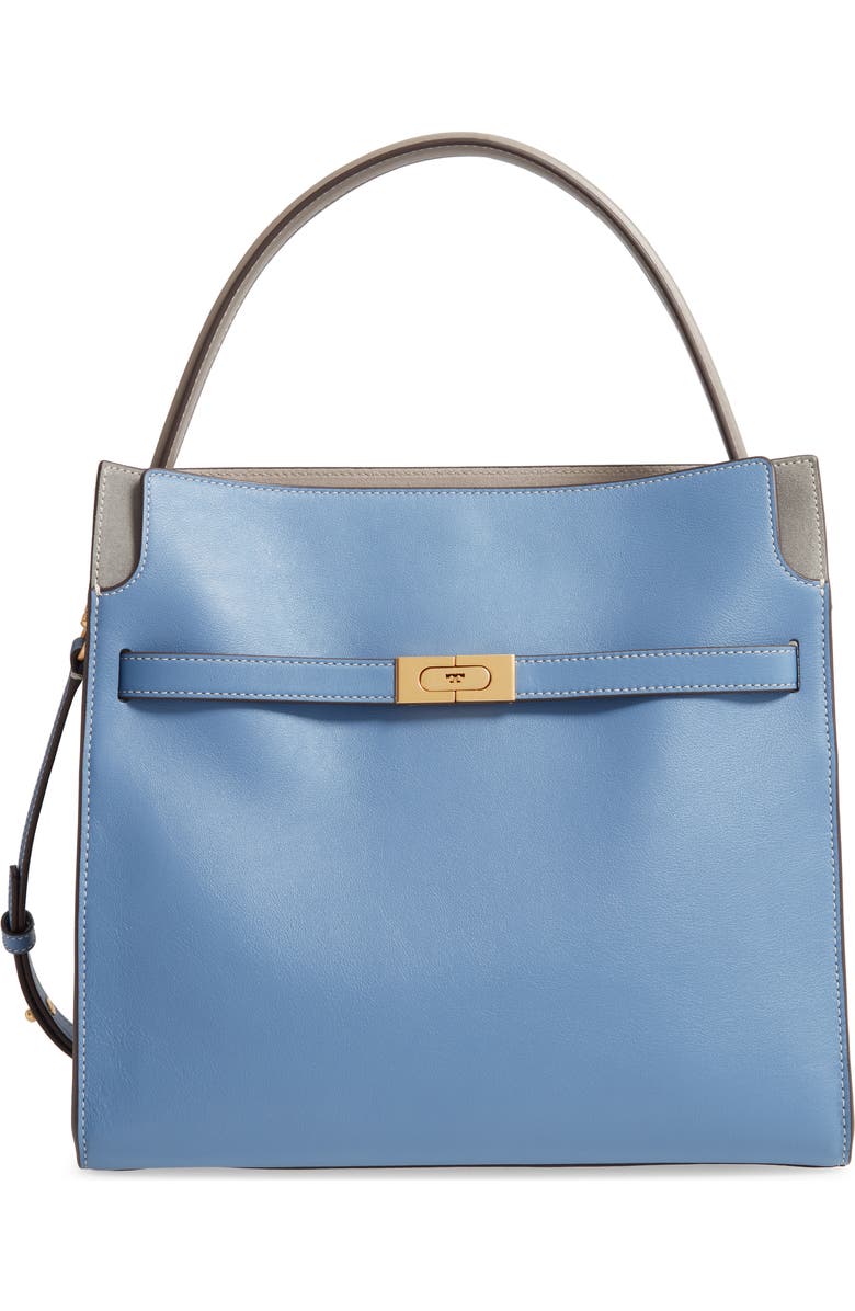 Tory Burch Lee Radziwill Leather Double Bag, Main, color,