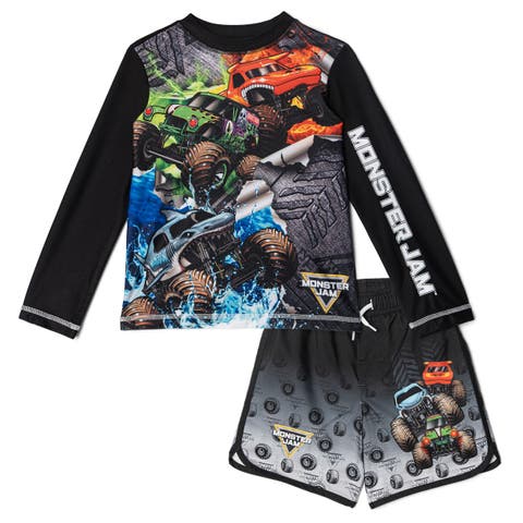 2-Piece Swimwear Rash Guard and Swim Trunks Set (Toddler & Little Kid)