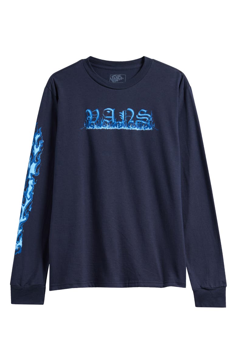 Vans Kids' Long Sleeve Venus Inferno Logo Graphic T-Shirt, Main, color, Parisian Night