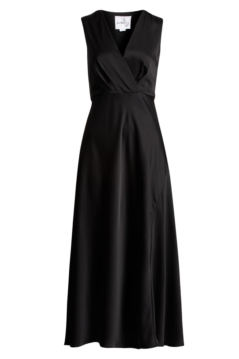 A-Line Maxi Dress, Alternate, color, BLACK