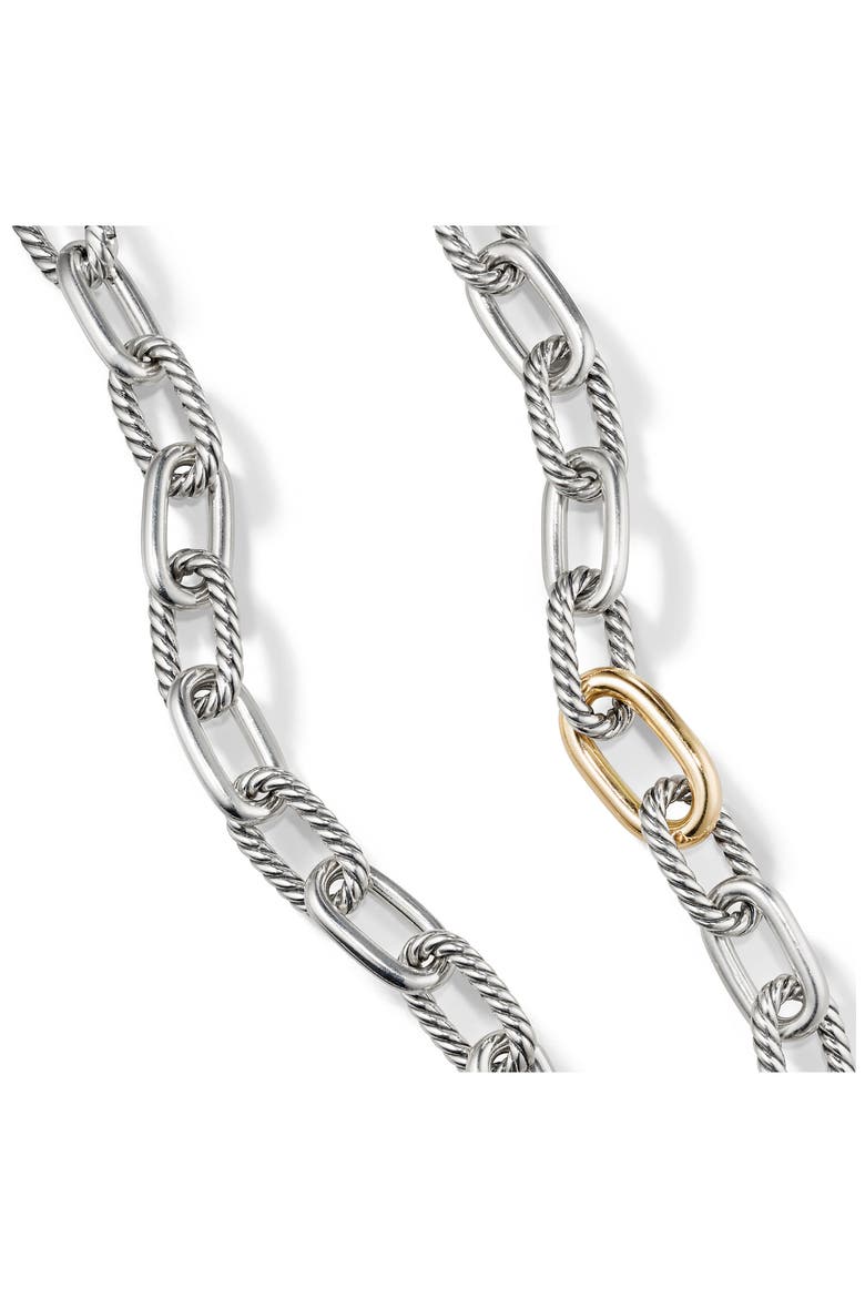DY Madison® Chain Necklace in Sterling Silver with 18K Yellow Gold, 11mm, Alternate, color, GOLD/ SILVER