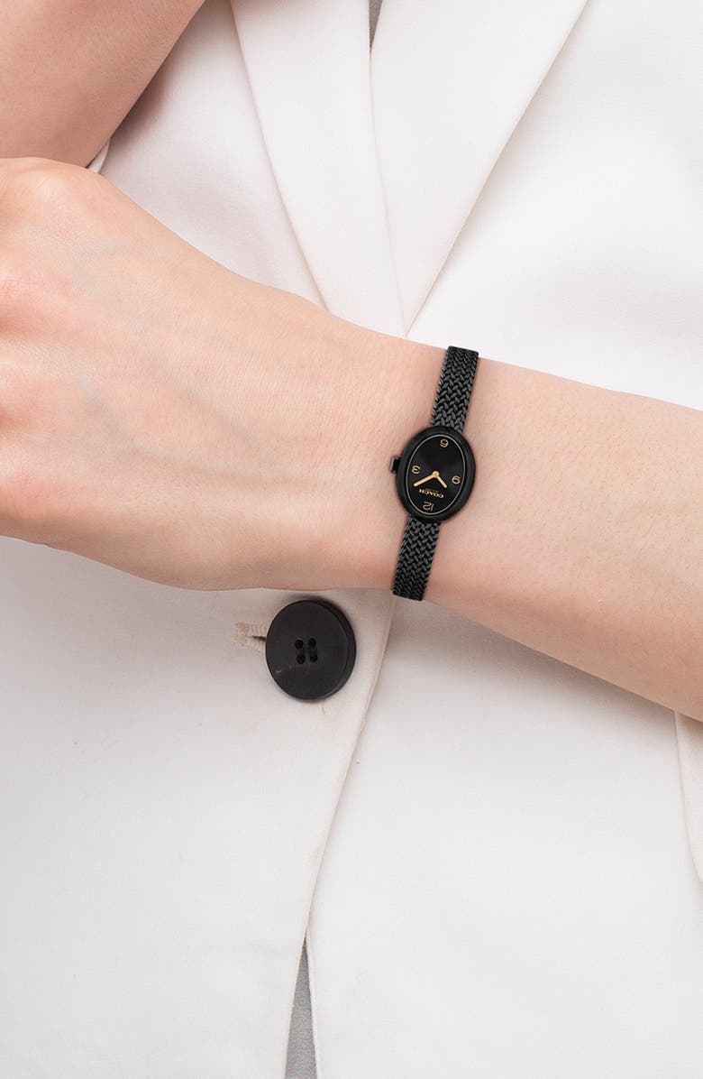 COACH Sammy Mesh Strap Watch, 22.5mm, Alternate, color, Black