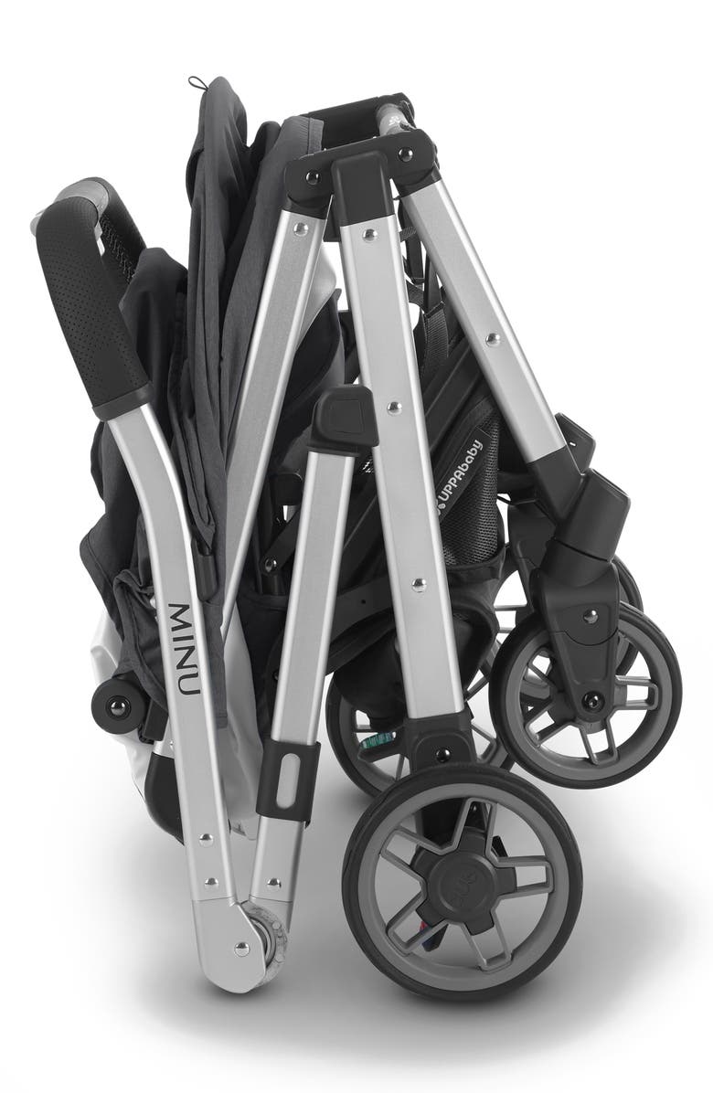 UPPAbaby Minu Stroller, Alternate, color, Charcoal Melange/Black Leather