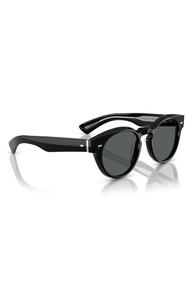 Oliver Peoples Hayton 49mm Polarized Small Phantos Sunglasses, Alternate, color, Black / Midnight Express Polar