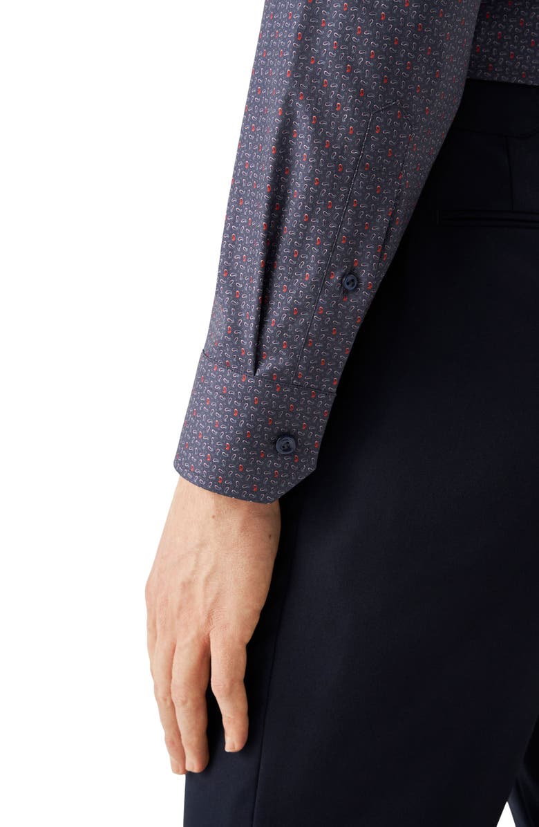 Eton Contemporary Fit Micro Paisley Print Dress Shirt, Alternate, color, 