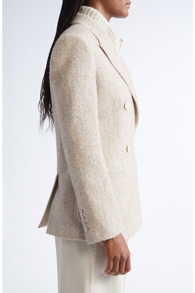Double Breasted Tweed Blazer, Alternate, color, 02 SAND