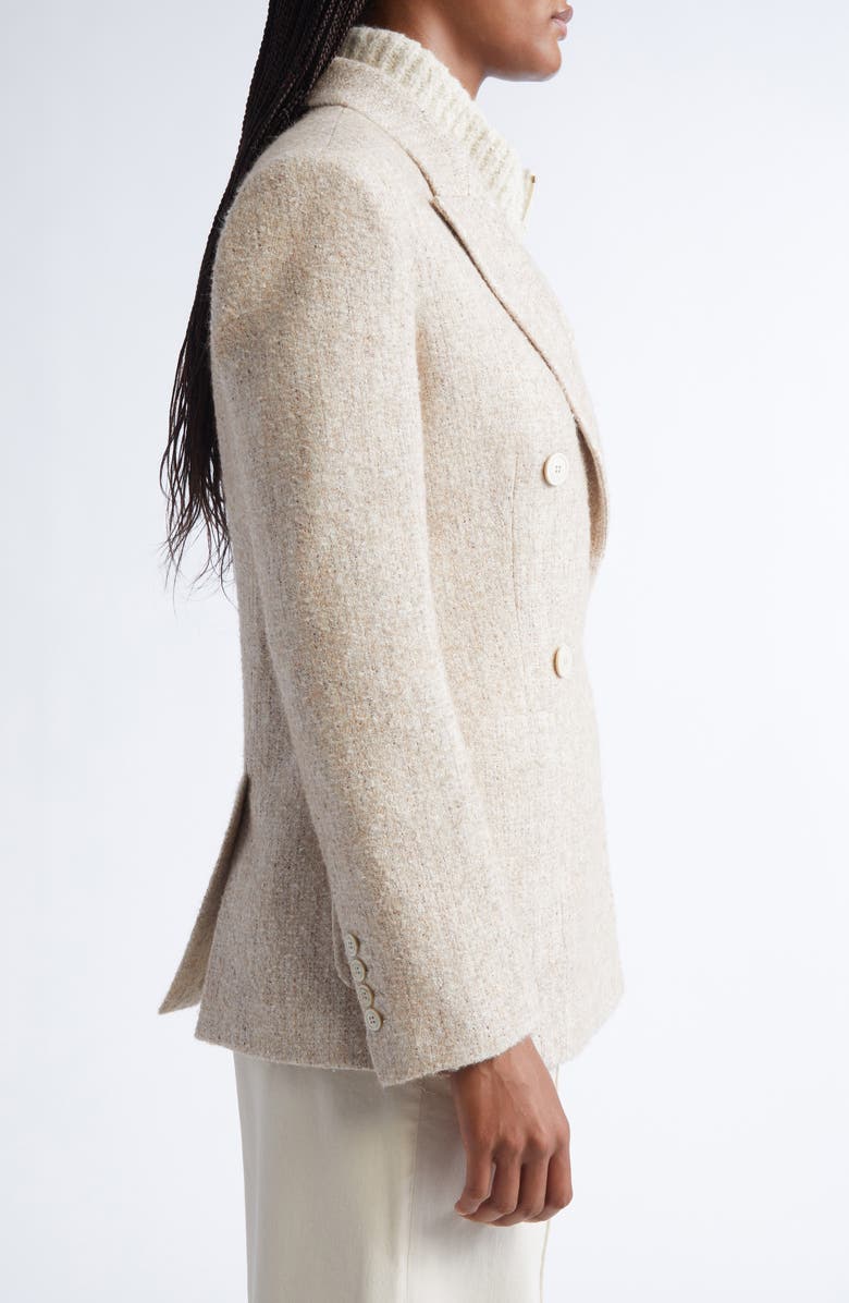 Eleventy Double Breasted Tweed Blazer, Alternate, color, 02 Sand