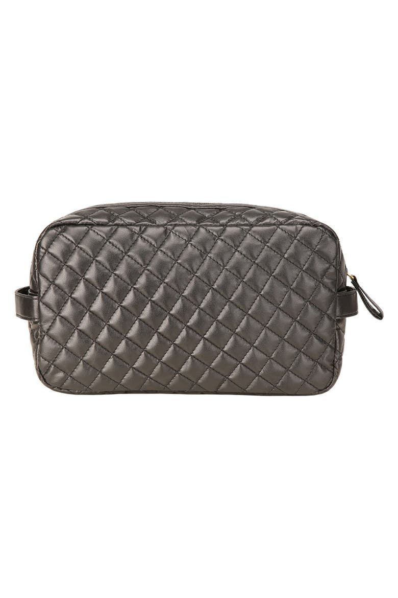 steph&co. 'Viveca' Quilted Black Cosmetics Case (Limited Edition) (Nordstrom Exclusive), Alternate, color, NO COLOR