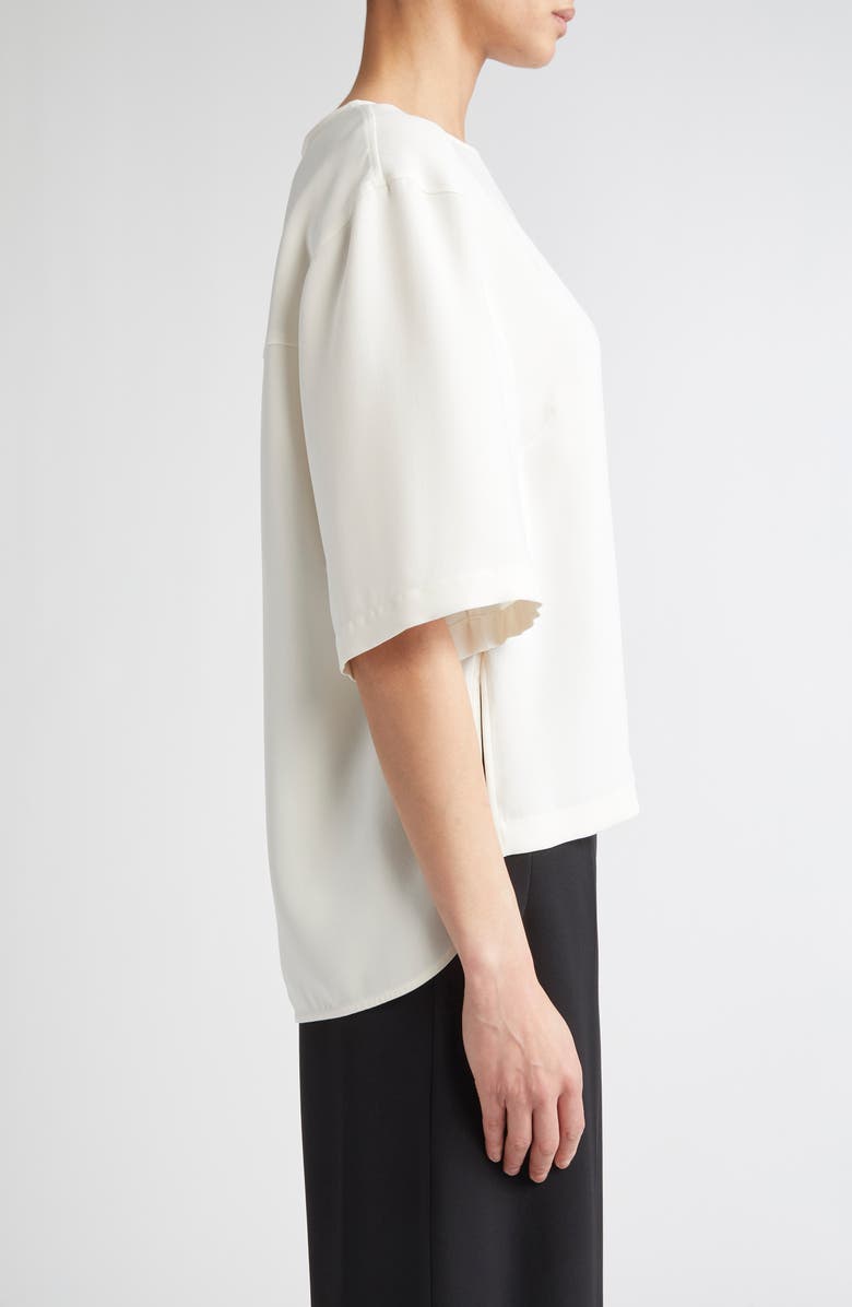 FFORME India Boxy Silk T-Shirt, Alternate, color, Off White