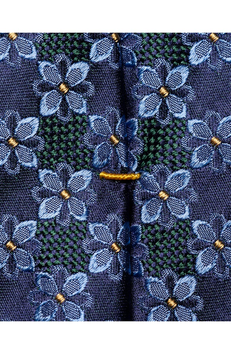 Eton Floral Silk Tie, Alternate, color, Dark Green