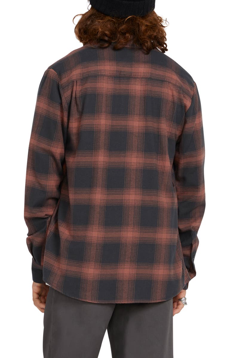 Volcom Netastone Classic Fit Plaid Cotton Flannel Button-Up Shirt, Alternate, color,