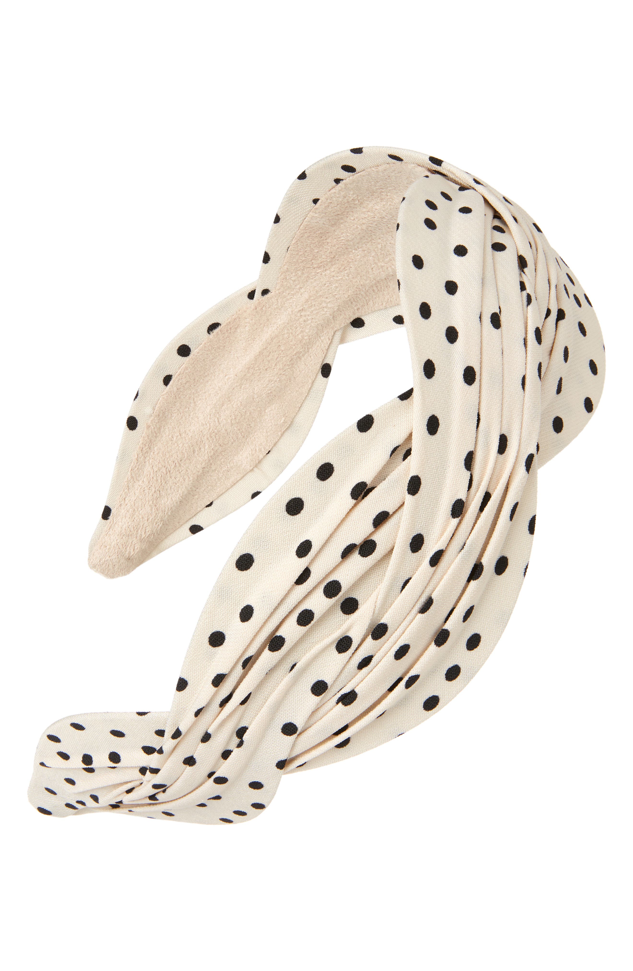 Tasha Wide Braided Headband in Cream 