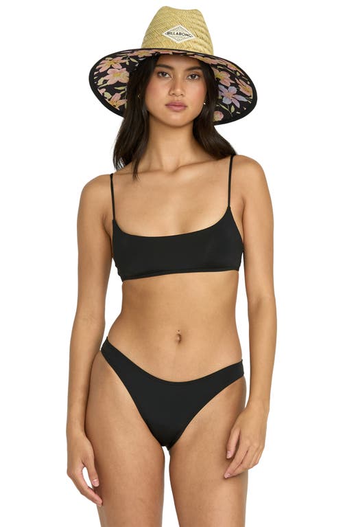 Billabong Sol Searcher Jaclyn Crop Bikini Top In Black