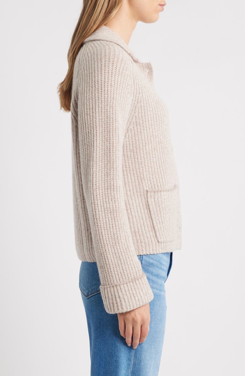 MARGARET O'LEARY Inverness Collared Cashmere Cardigan, Alternate, color, 