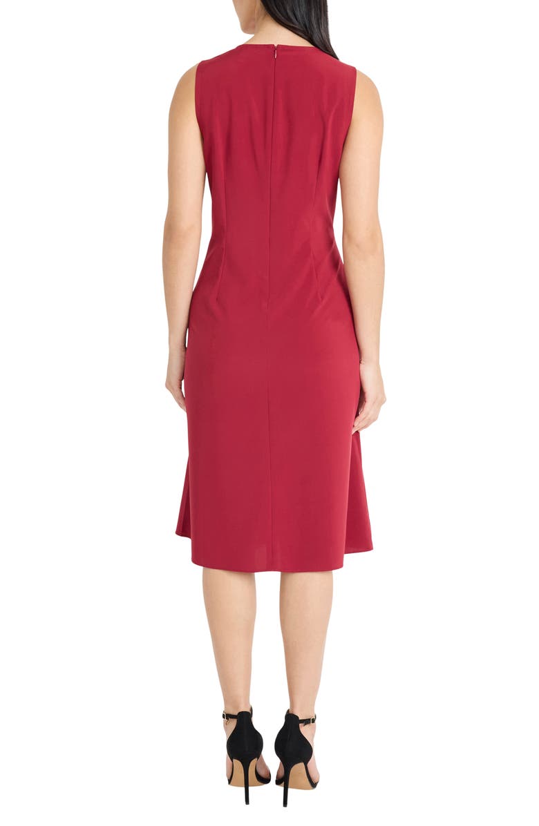 Maggy London Draped Midi Dress, Alternate, color, Biking Red