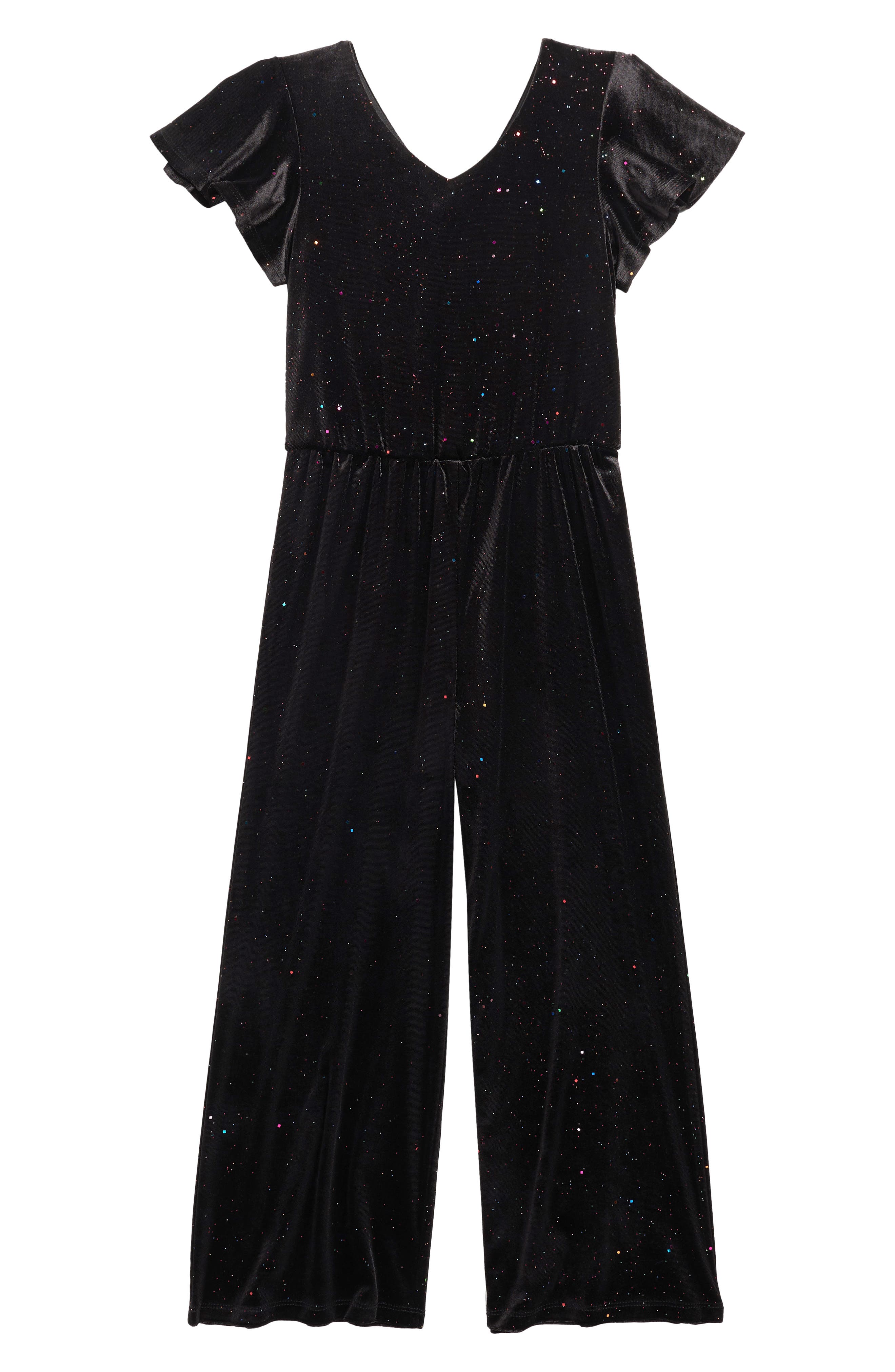 Zunie Kids' Sparkle Velour Jumpsuit
