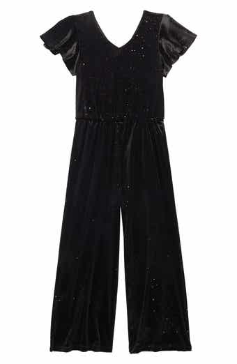Zunie Kids' Sparkle Velour Jumpsuit