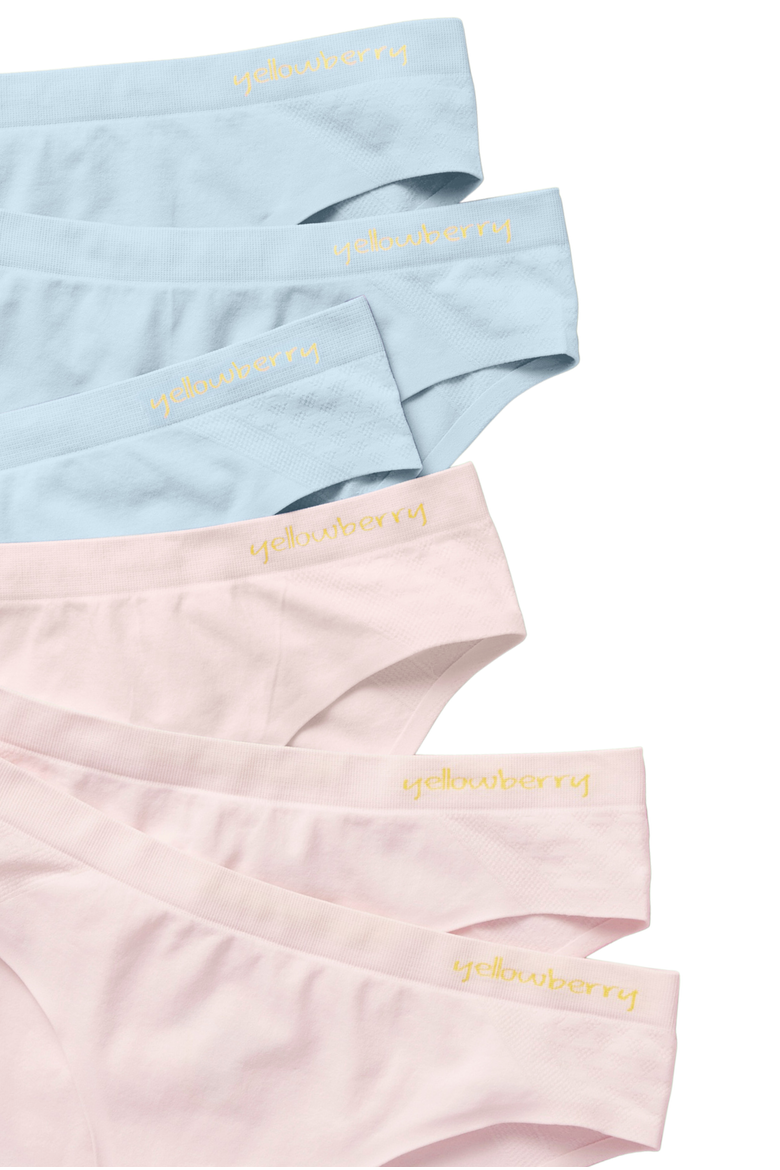 6PK Seamless Bikini Underwear with Bonded Seam, Alternate, color, Tulle