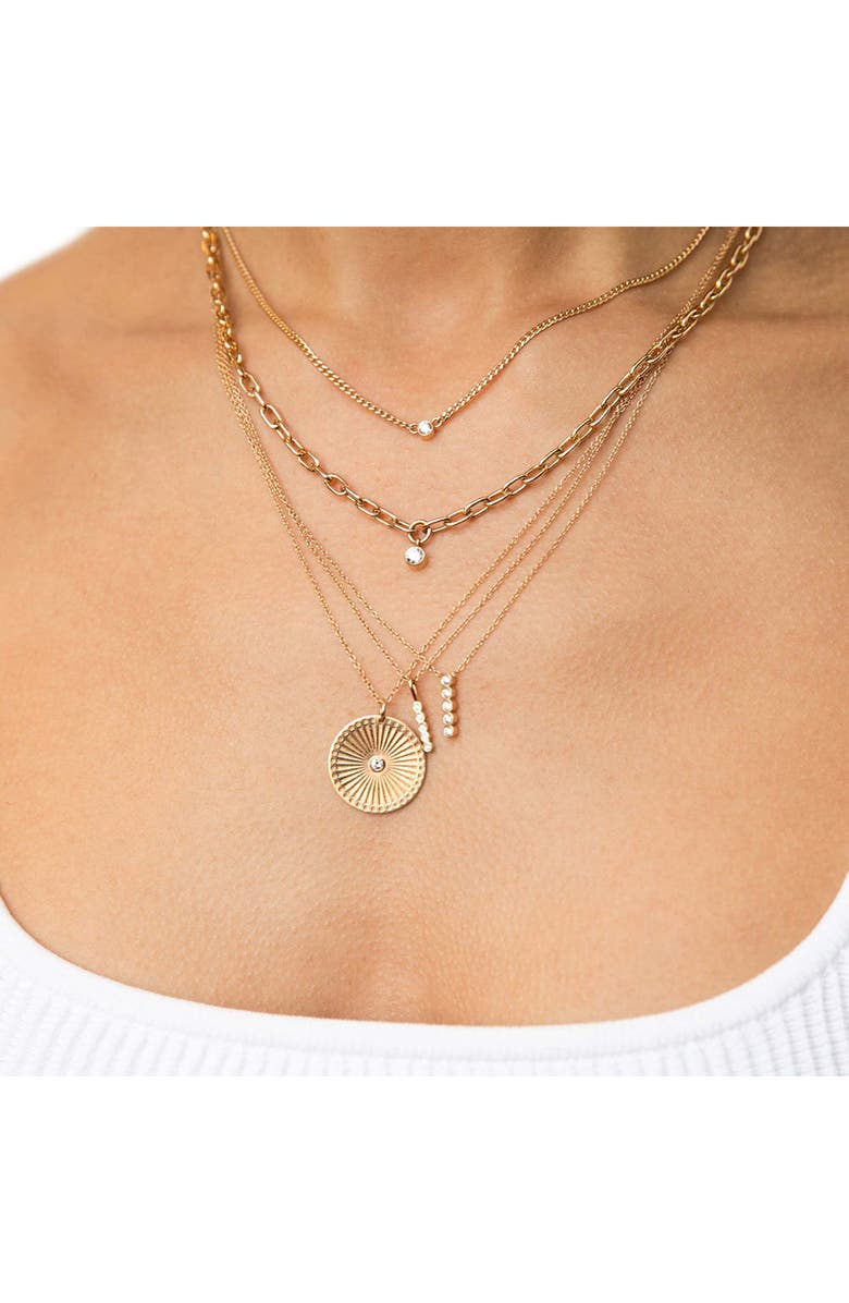 Zoë Chicco Diamond Bezel Short Pendant Necklace, Alternate, color, 