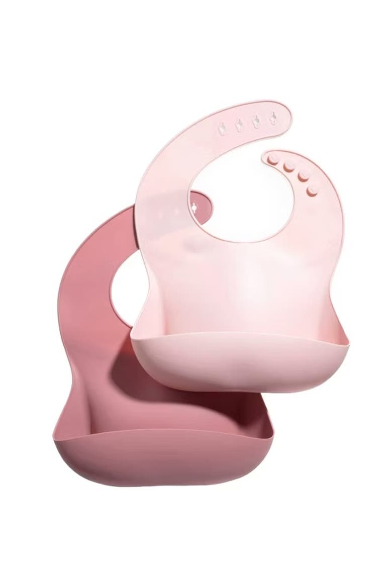 Silicone Baby Fruit Feeder and Bib Set, Alternate, color, Pink