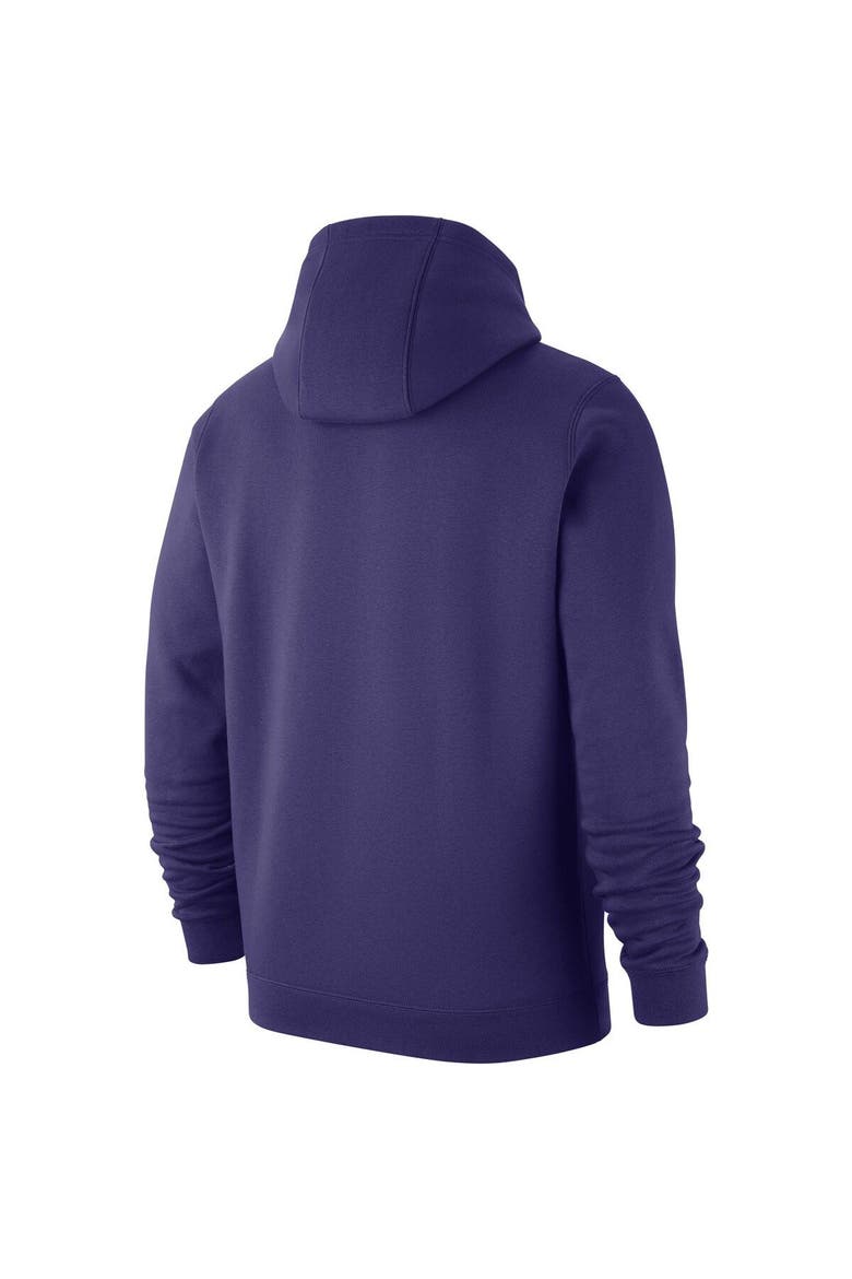 Men's Nike Purple LSU Tigers Basketball Icon Club Fleece Pullover Hoodie, Alternate, color, Purple