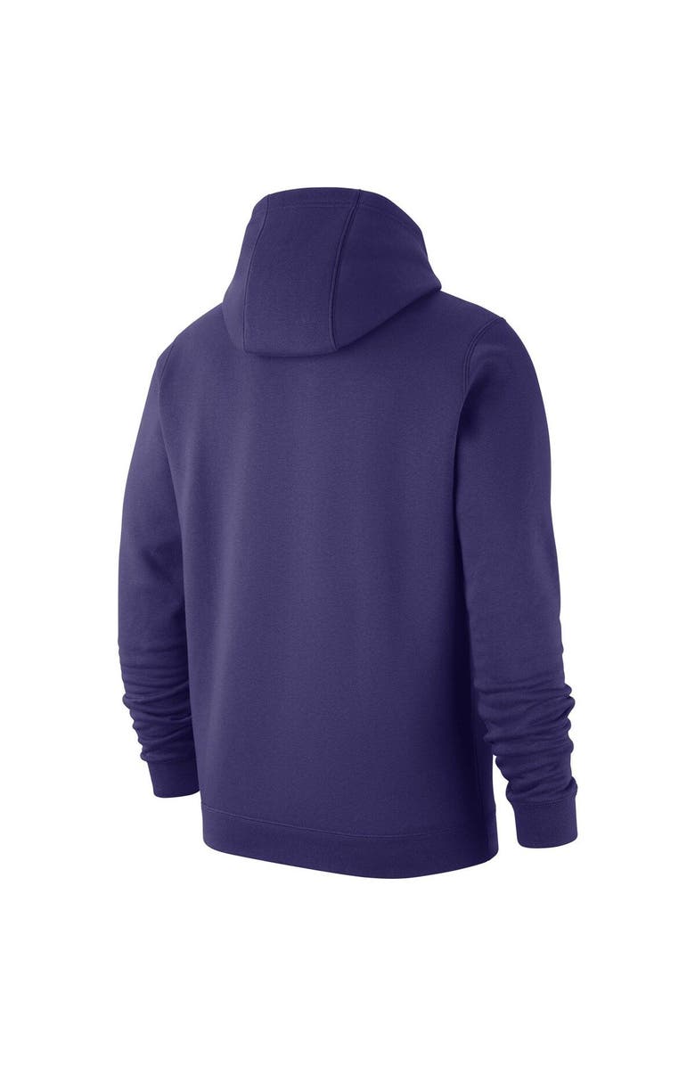 Nike Men's Nike Purple LSU Tigers Basketball Icon Club Fleece Pullover Hoodie, Alternate, color,