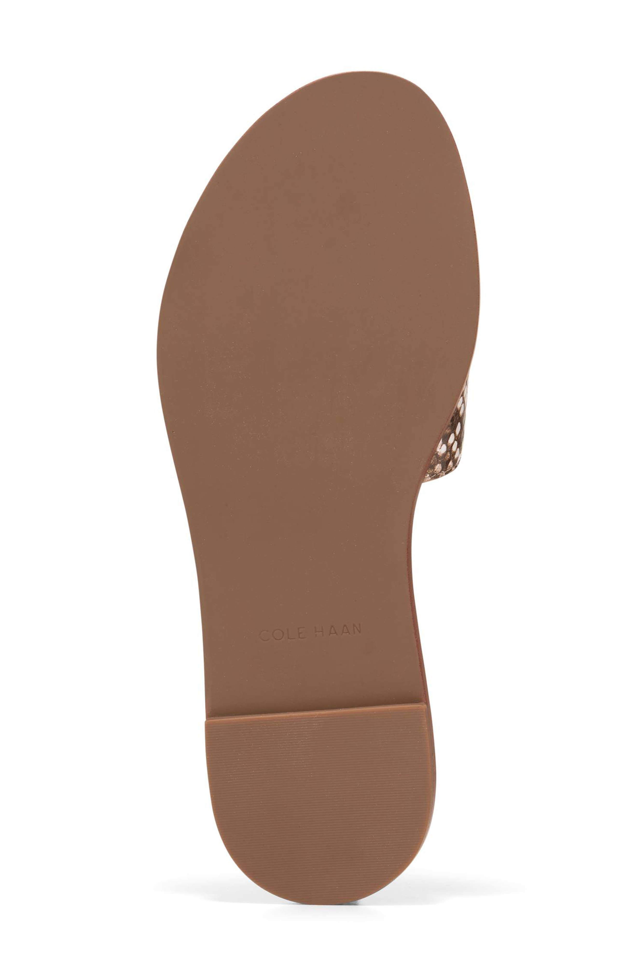 Flynn Logo Slide Sandal, Alternate, color, DUNE SNAKE PRINT LEATHER
