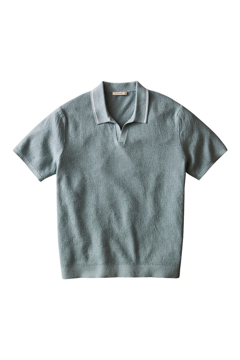 Greyson Short Sleeve Polo Sweater, Alternate, color, SLATE