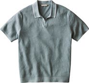 Marine Layer Greyson Short Sleeve Polo Sweater