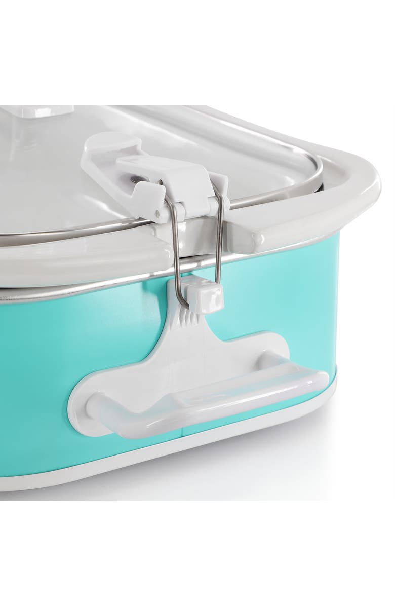 Megachef 3.5 Quart Casserole Slow Cooker with 3 Temperature Settings in Turquoise, Alternate, color, 