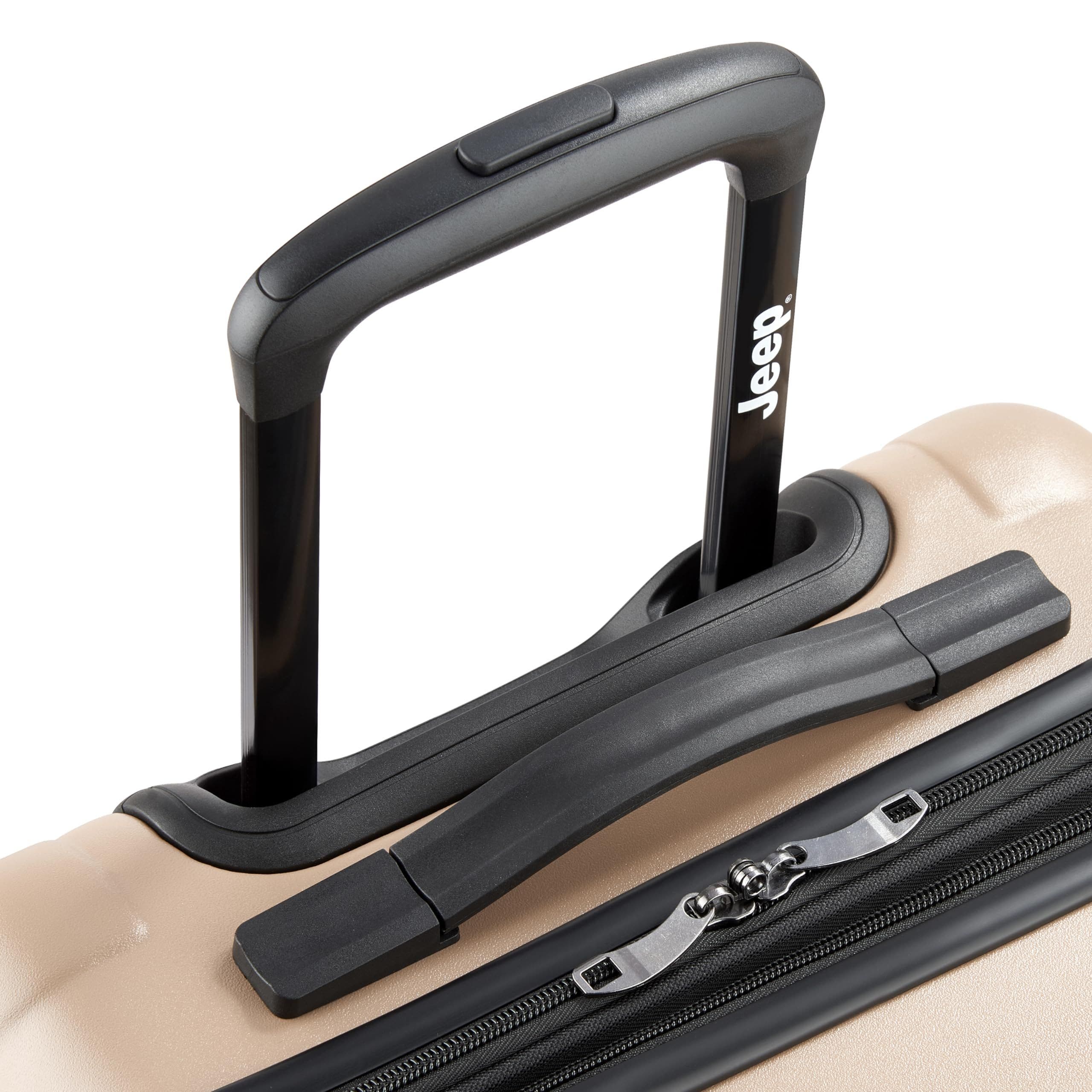 JEEP JH004C Carry-On 20 Inch Hardside Expandable Luggage with Spinner Wheels, Alternate, color, Beige