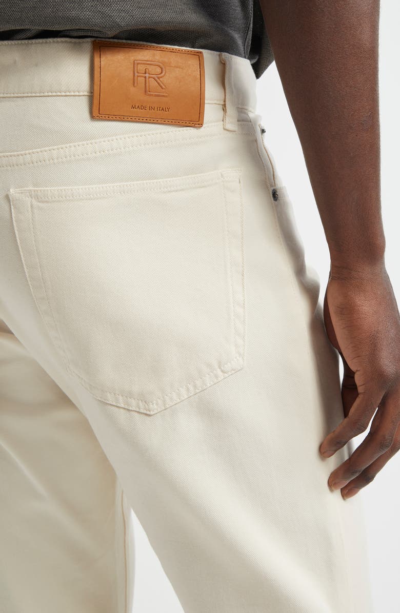 Ralph Lauren Purple Label Sherrington Slim Fit Five-Pocket Pants, Alternate, color, Light Antique Cream