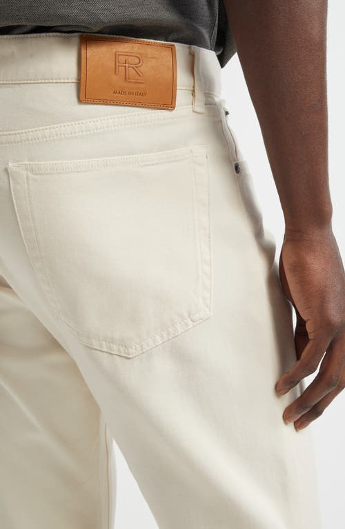Ralph Lauren Purple Label Sherrington Slim Fit Five-pocket Pants In Neutral