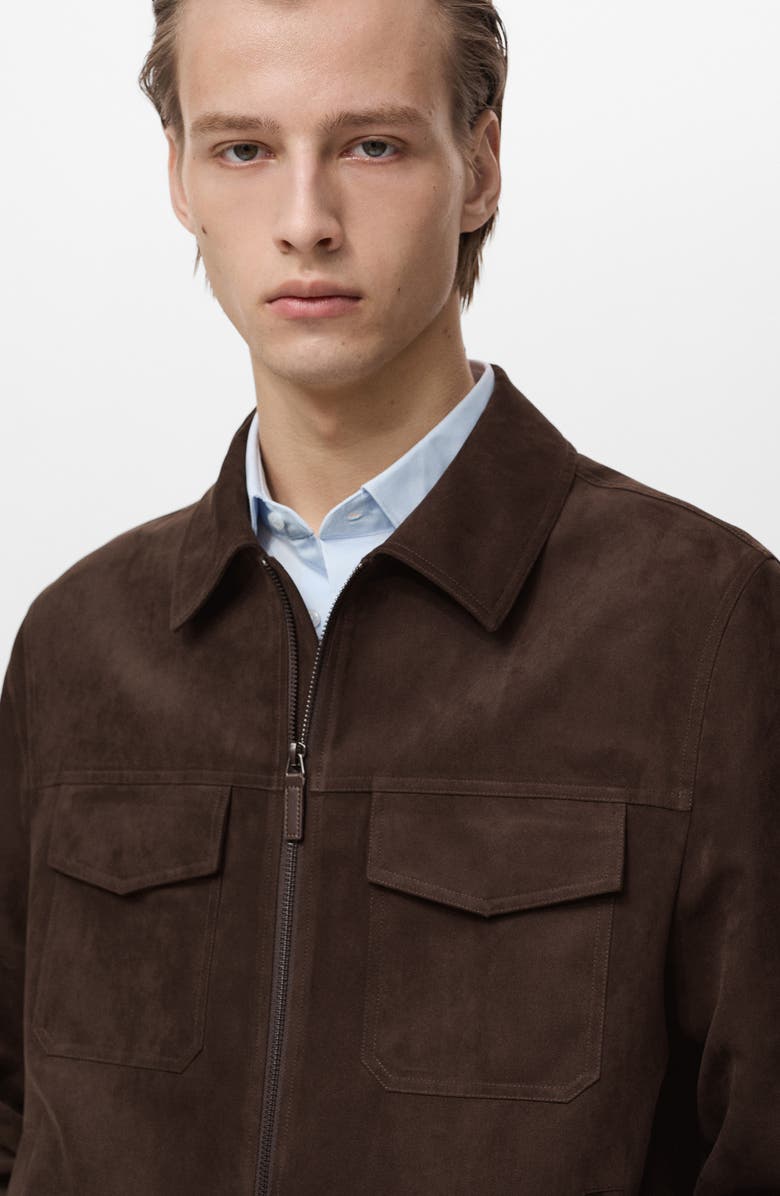 MANGO Faux Suede Jacket, Alternate, color, 