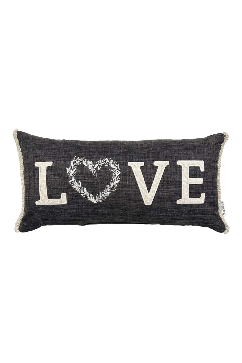 Farm House Love Accent Pillow, Main, color, CHARCOAL
