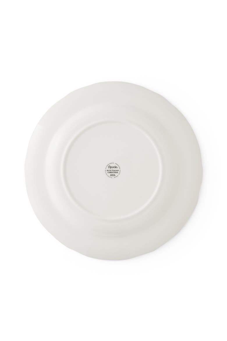 Blue Italian Christmas Set of 4 Plates, Alternate, color, 10.5"